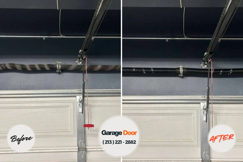 Before and after: garage door repair Lake of the Woods, VA